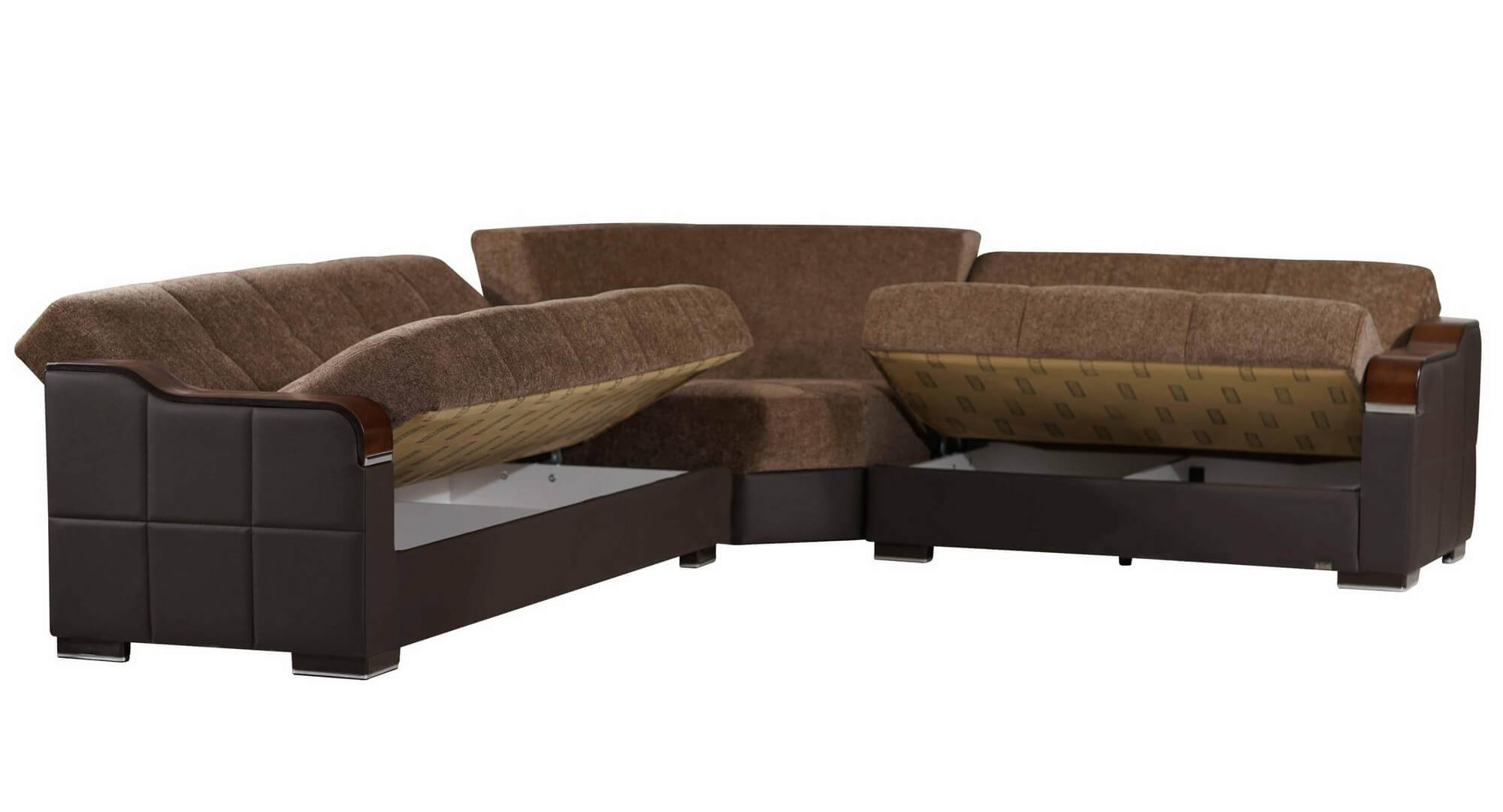 Midtown Fabric/PU Convertible Sectional