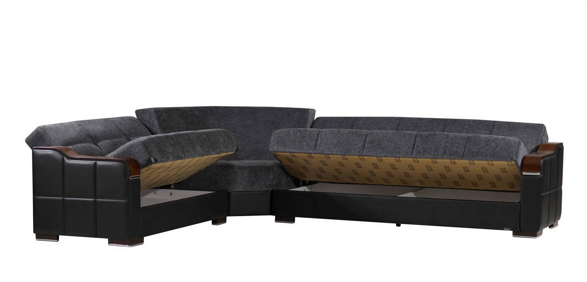 Midtown Fabric/PU Convertible Sectional