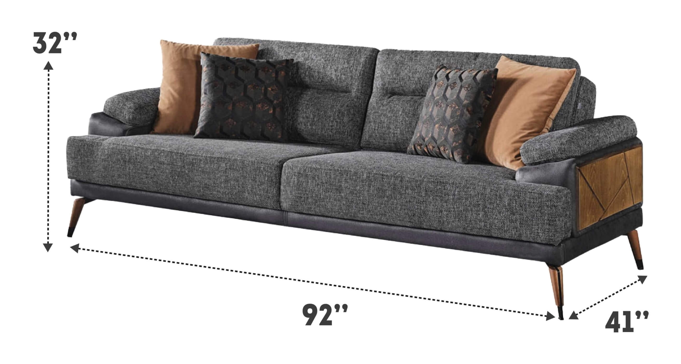 Milan Fabric Living Room Set
