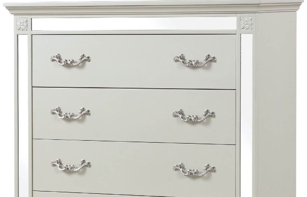 Milan 5-Drawer Wood Veneer Chest