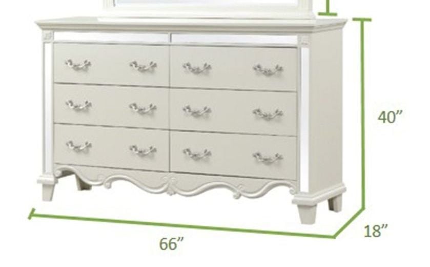 Milan 6-Drawer Wood Veneer Dresser