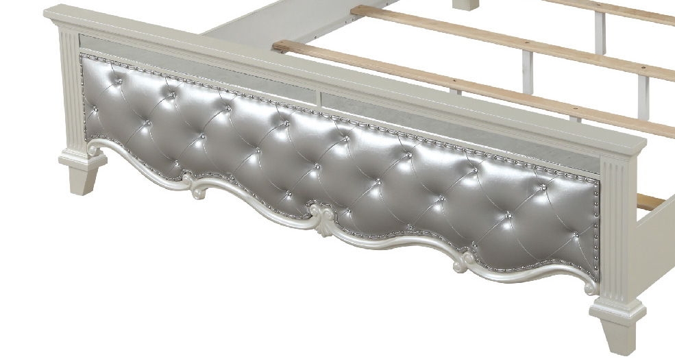 Milan Bed with Leatherette Upholstered Footboard & Headboard