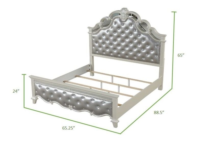 Galaxy Home Milan White Mirror Framed Nightstand