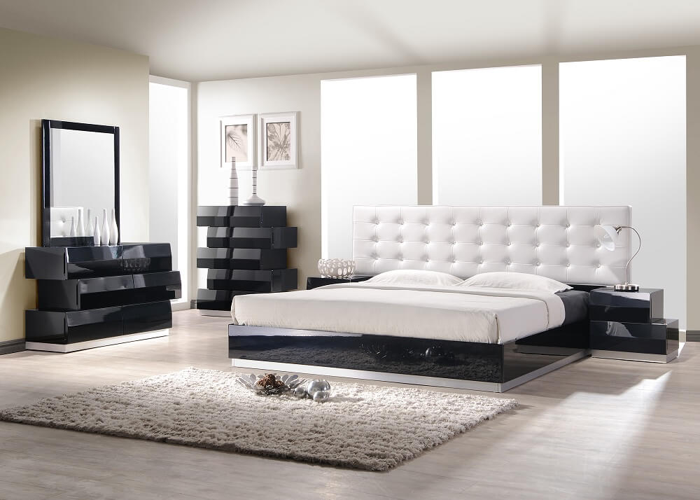 Milan Bedroom Set, Black by J&M Furniture