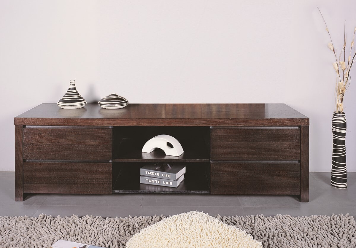 Milan 71" Oak Veneer TV Stand