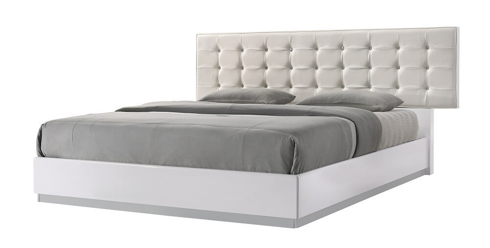 Milan Modern Leatherette Platform Bed