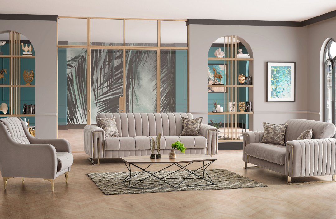 Milford Chenille Convertible Storage Sofa