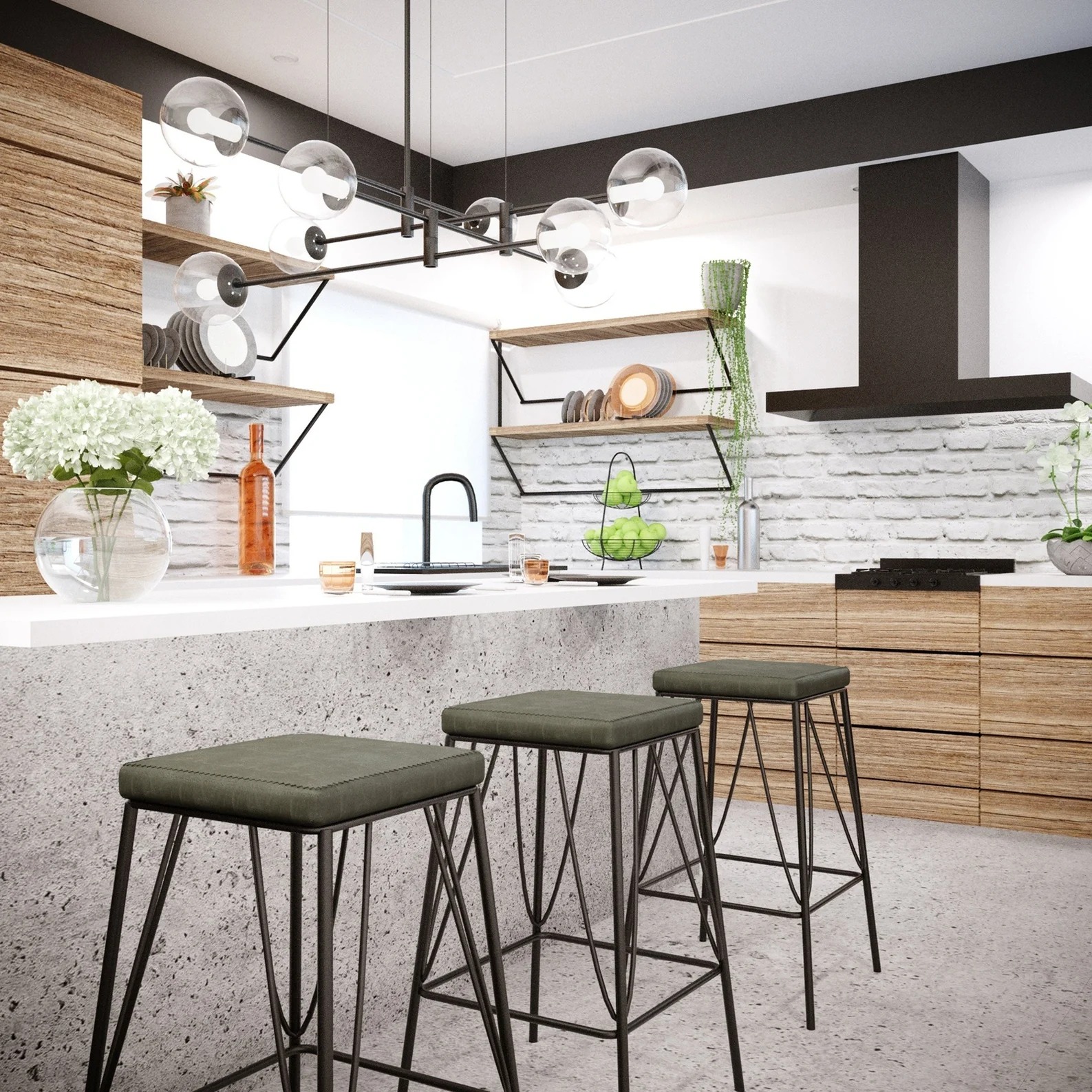 Millard PU Leather Bar Stool