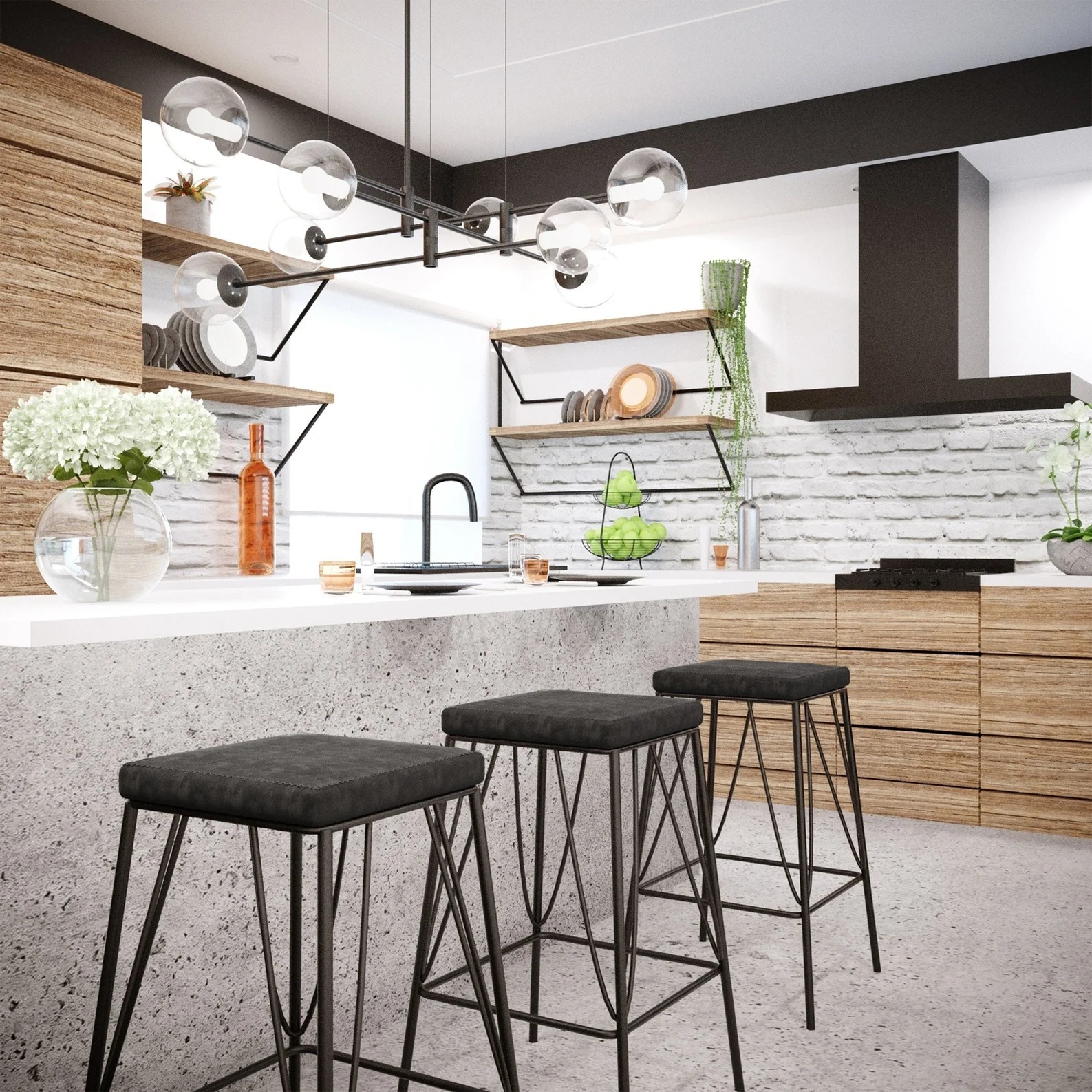 Millard PU Leather Bar Stool