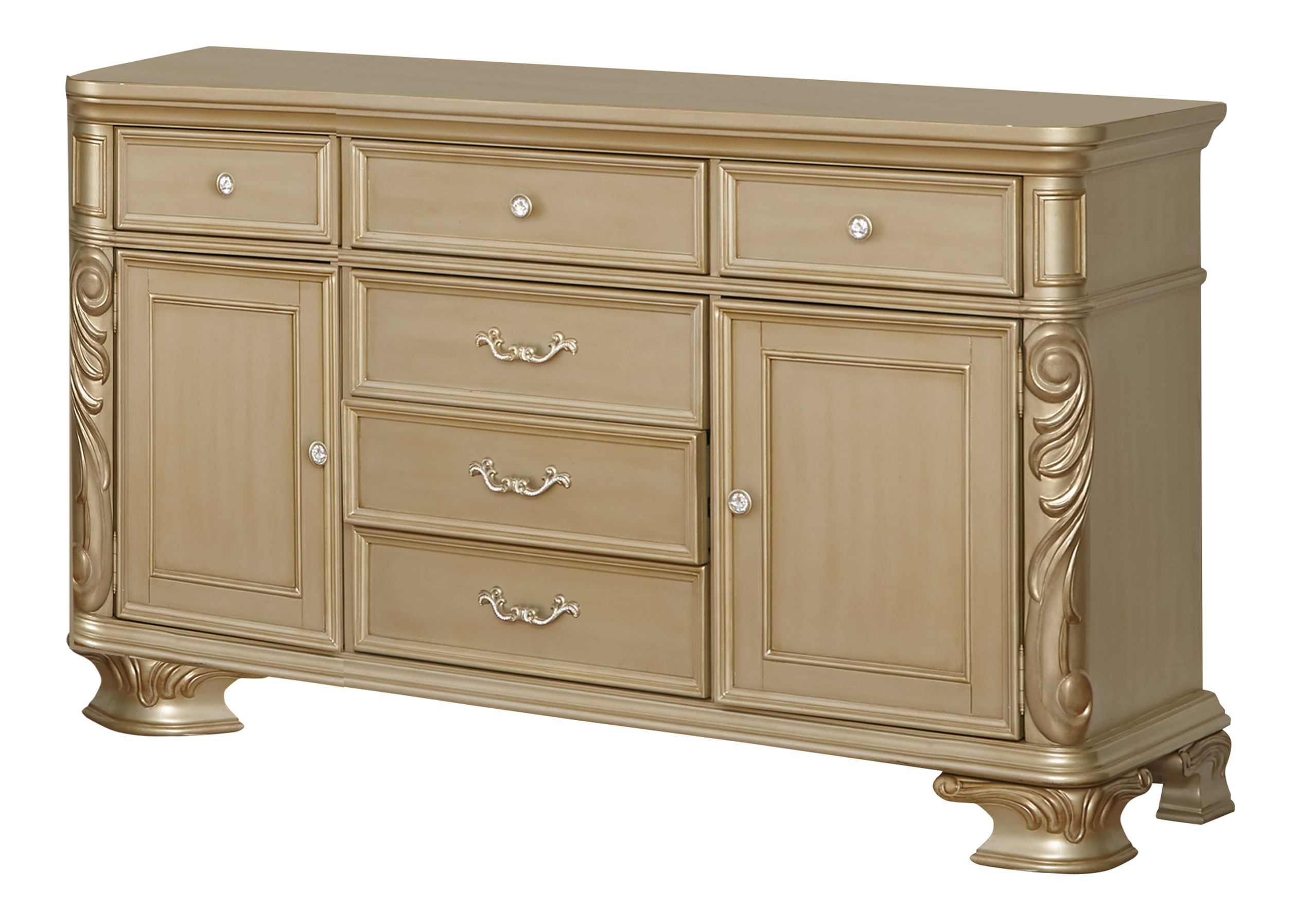 Miranda 6-Drawer 2-Door Wood Veneer Buffet