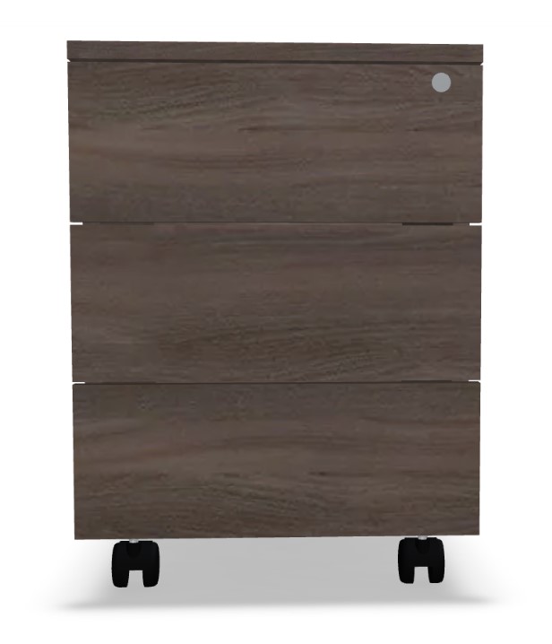 Mito Office Melamine Lockable Mobile Pedestal w/3 Drawers & Pencil Tray