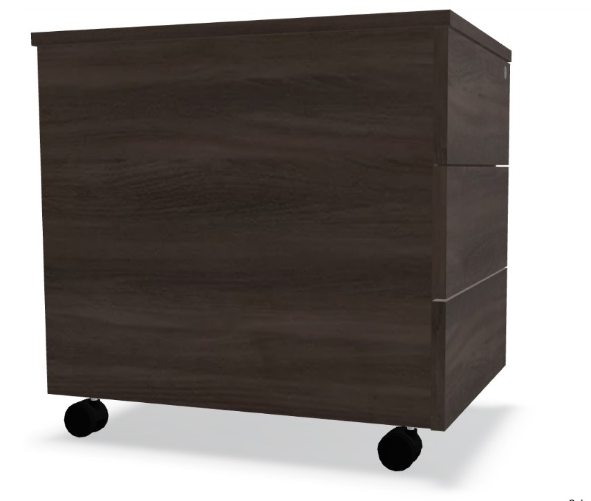 Mito Office Melamine Lockable Mobile Pedestal w/3 Drawers & Pencil Tray