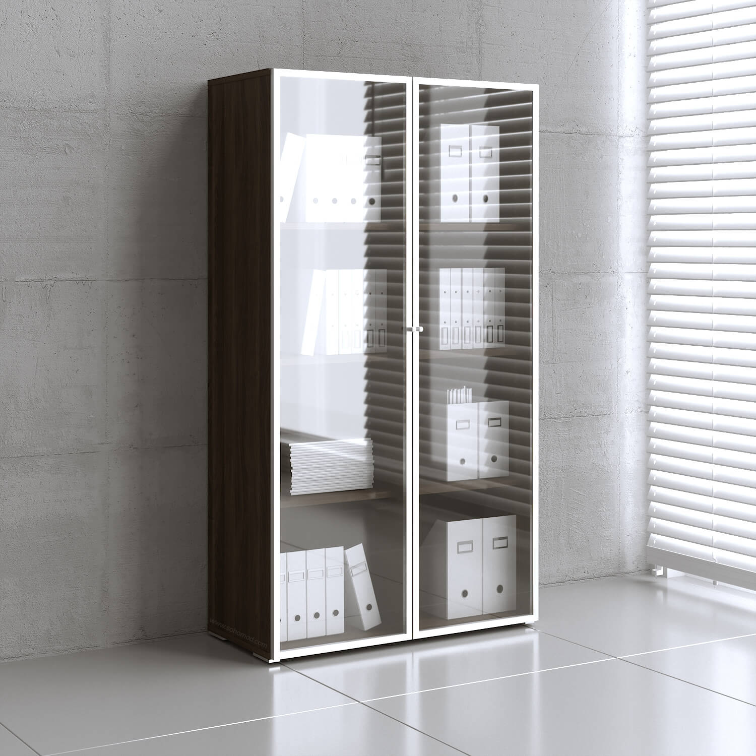 Mito armoire avec portes en verre