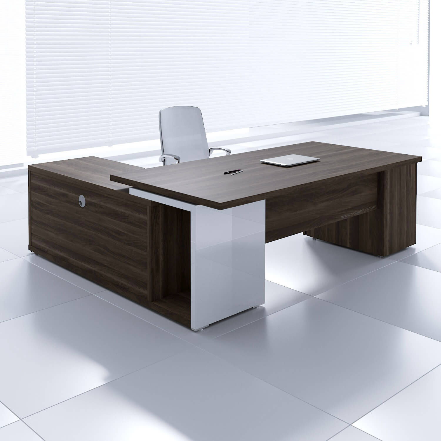 Mito 98" Executive Desk w/Managerial Side