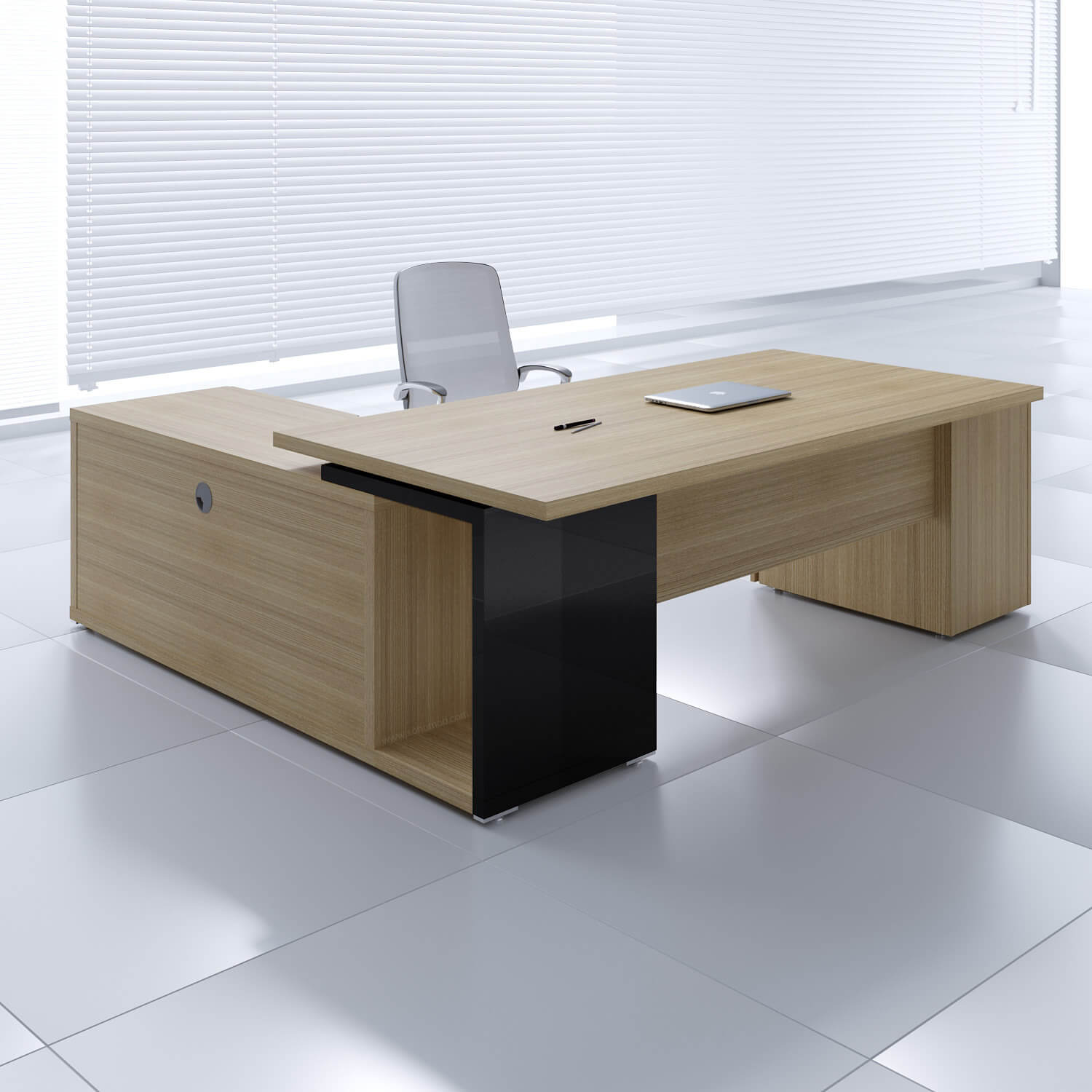 Mito 80" - 91" Executive Desk with Managerial
