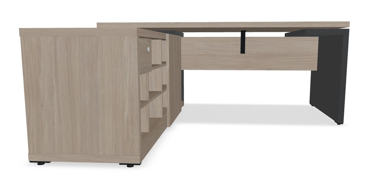 MDD Mito Executive Melamine Desk Straight w/Matt