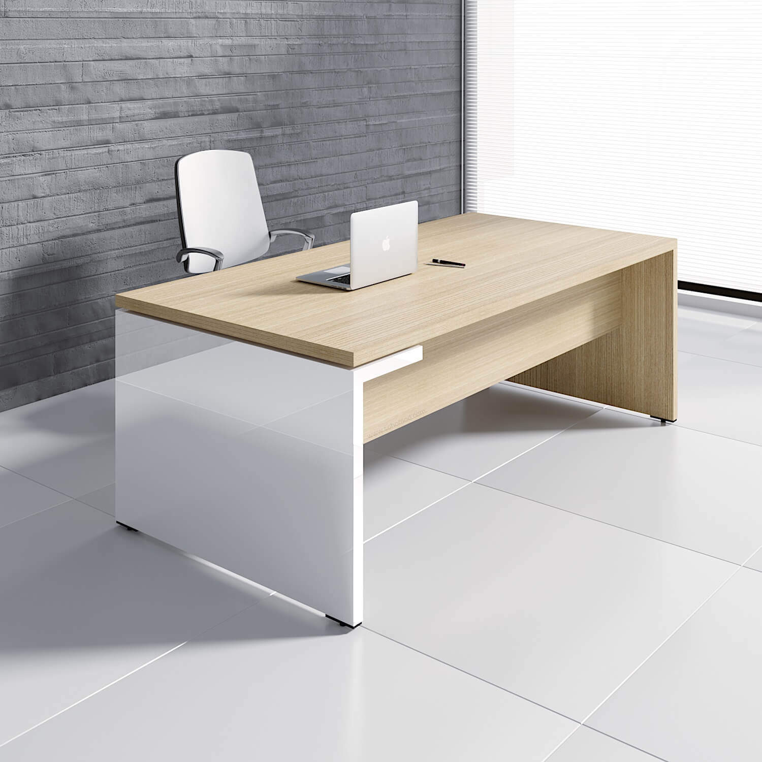 Light Sycamore + High Gloss White