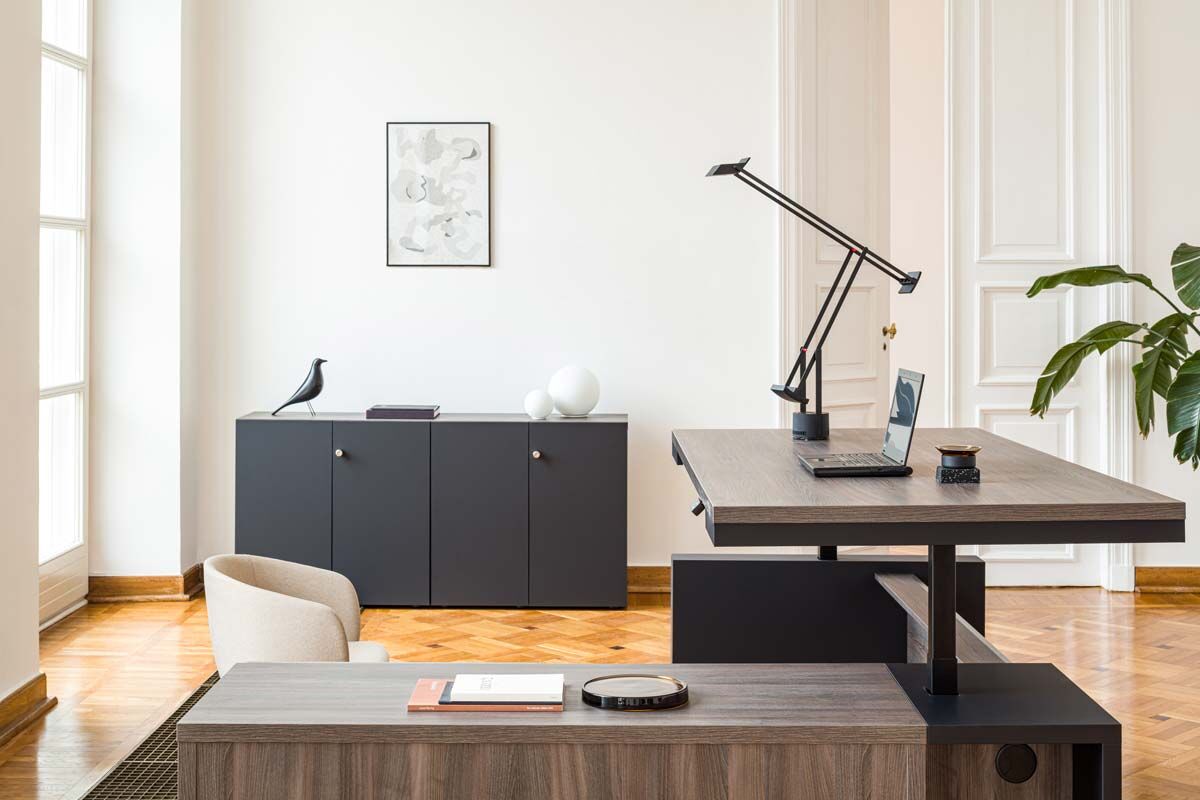 Mito H34.6" Office Cabinet w/2 Matt Finish Doors