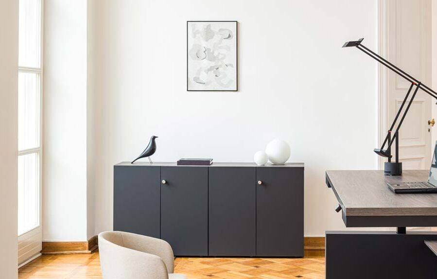 Mito H34.6" Office Cabinet w/2 Matt Finish Doors