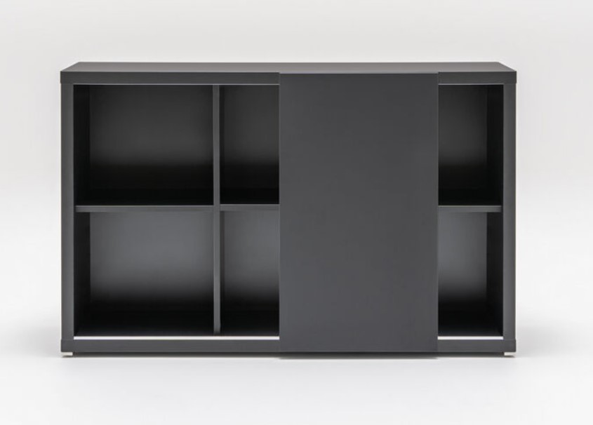 Mito Office Managerial Cabinet w/Shelves & Sliding Door