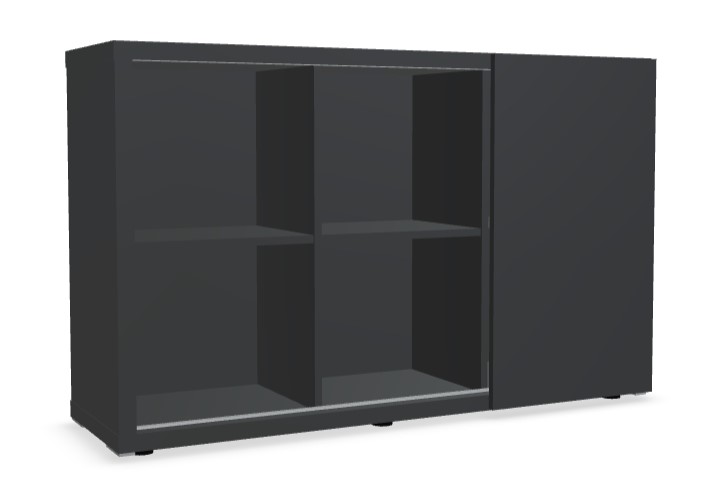 Mito Office Managerial Cabinet w/Sliding Matt Finish Door