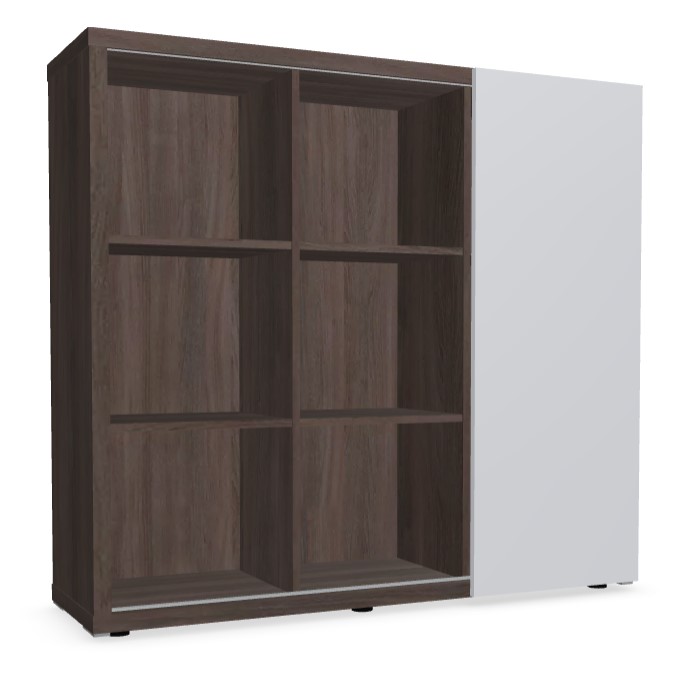 Mito Office Managerial Cabinet w/Sliding Matt Finish Door