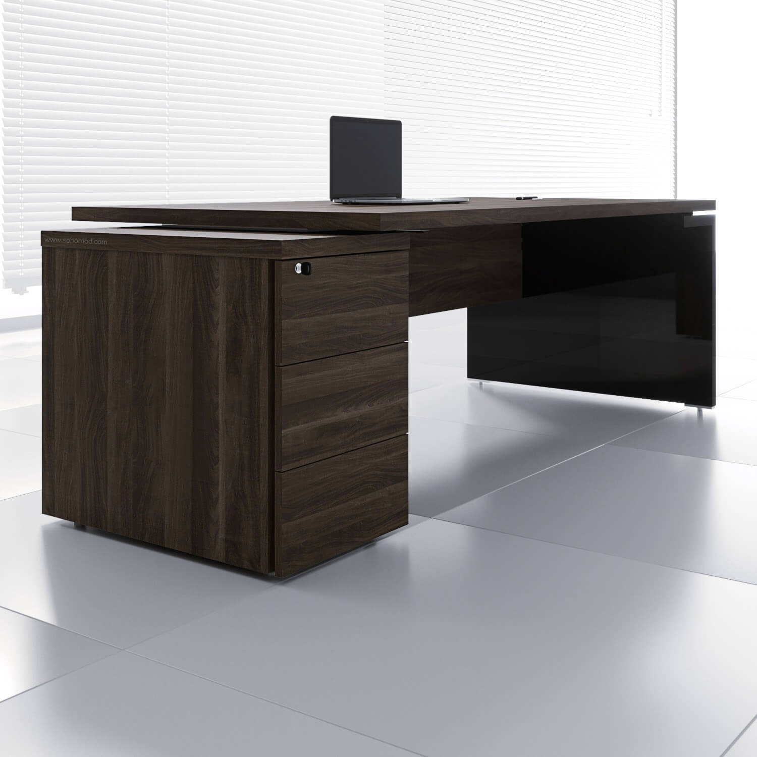 Light Sycamore + High Gloss Black