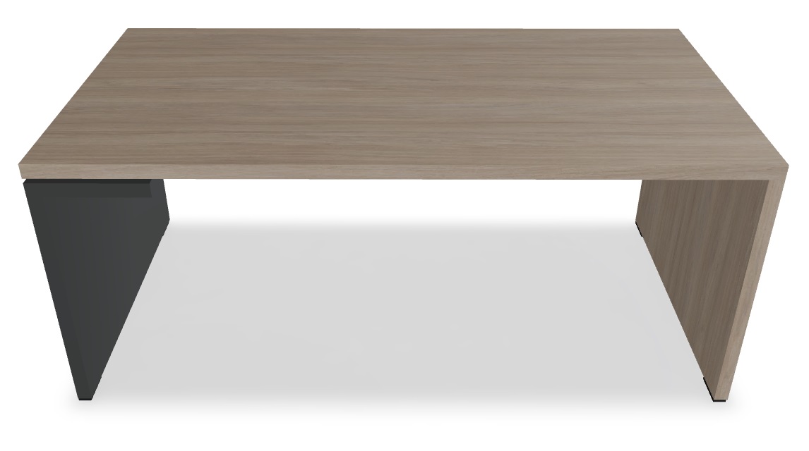 Mito Executive Desk Straight w/Leg in Matt Finish by MDD