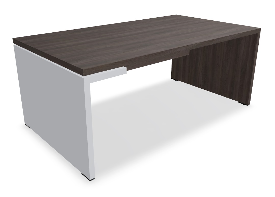 Mito Executive Desk Straight w/Leg in Matt Finish
