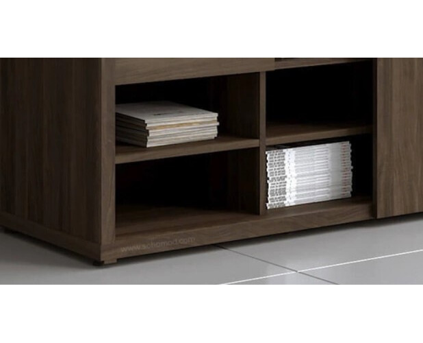 65" Media Console with Six Open Storage Compartments