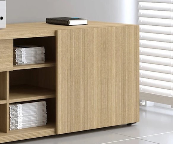 Mito Office Managerial Cabinet w/Lockable Drawer & Sliding Door
