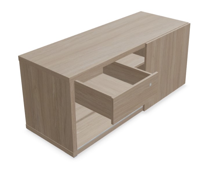 RealRooms Nivelle 4-Door TV Stand Console for TVs up 