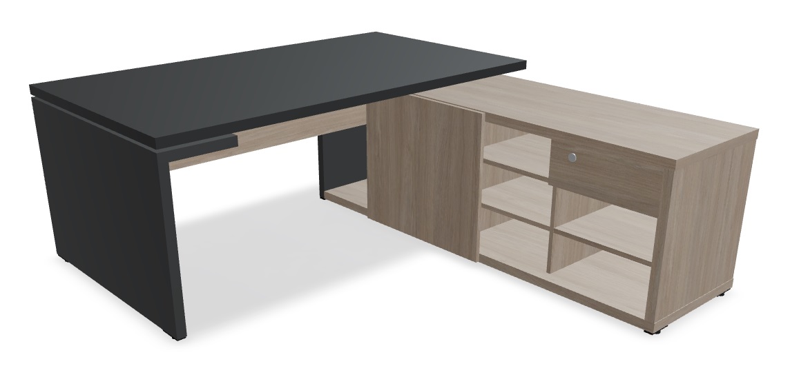 Fenix Melamine Executive Straight Desk