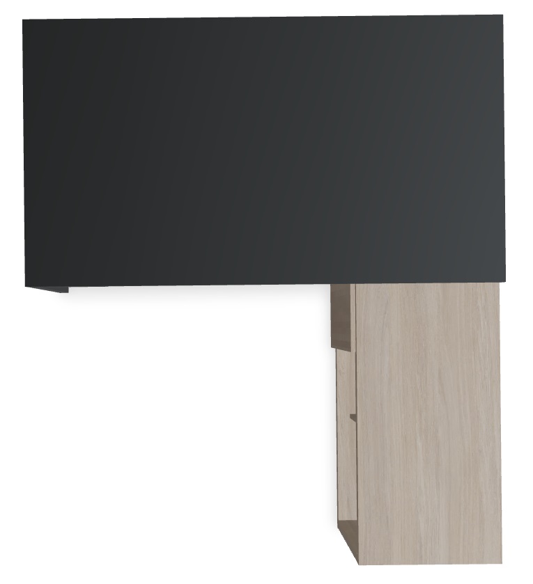 Fenix Melamine Executive Straight Desk by MDD in black
