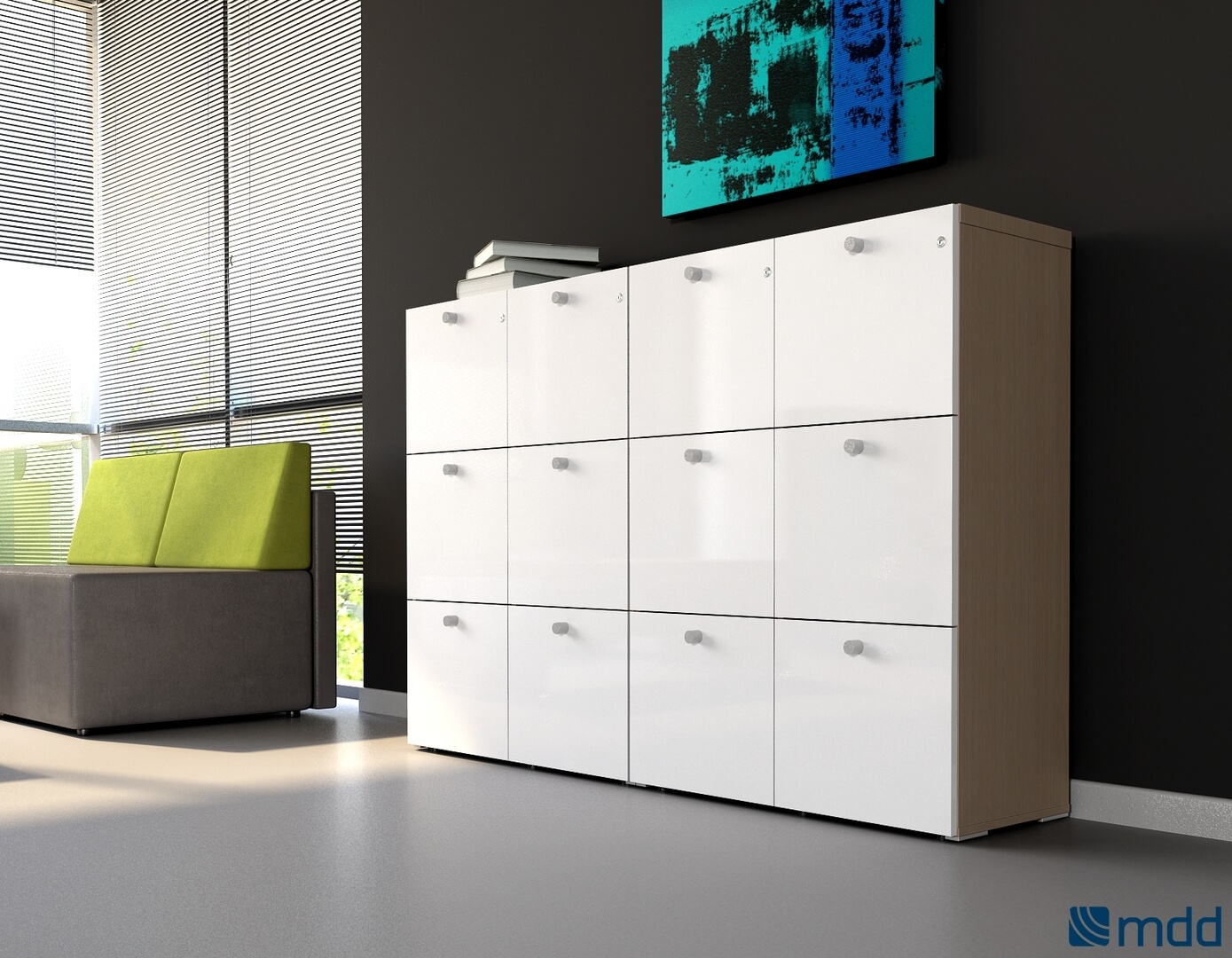 Mito Office Lockable File Cabinet w/6 Drawers