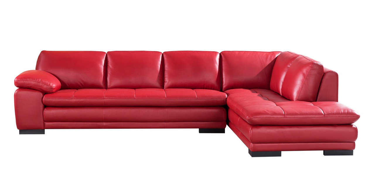 ML157 Top Grain Leather Match L-Shape Sectional, Right Chaise Facing