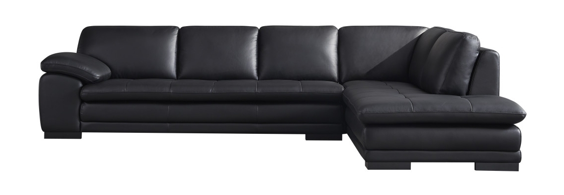 ML157 Top Grain Leather Match L-Shape Sectional, Right Chaise Facing