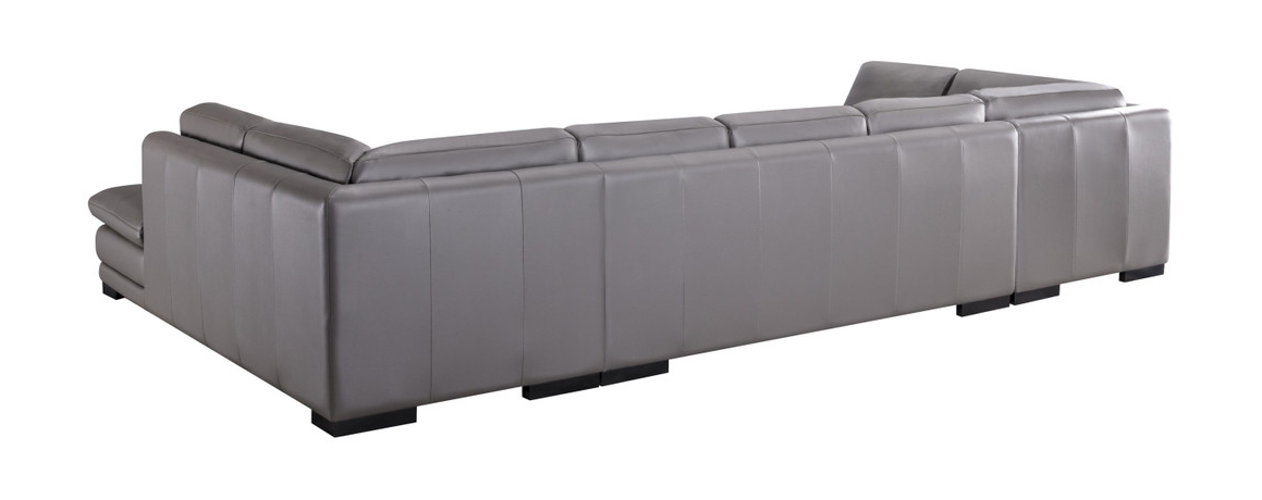 ML157 Top Grain Leather Match U-Shape Sectional