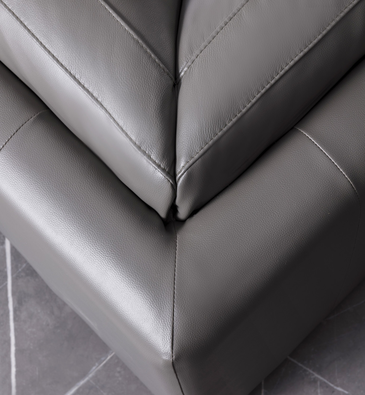 ML157 Top Grain Leather Match U-Shape Sectional