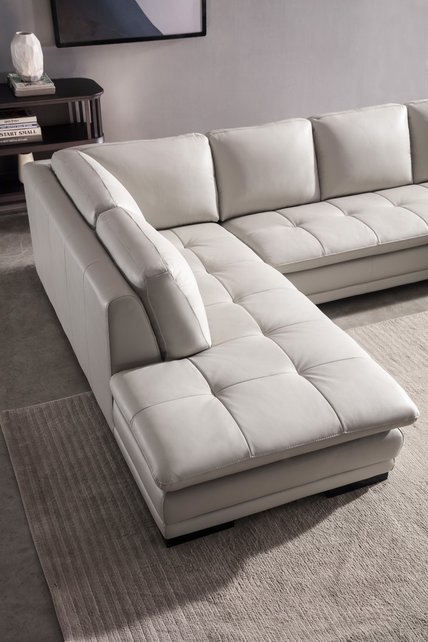 ML157 Top Grain Leather Match U-Shape Sectional
