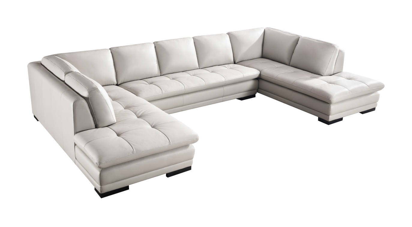 ML157 Top Grain Leather Match U-Shape Sectional