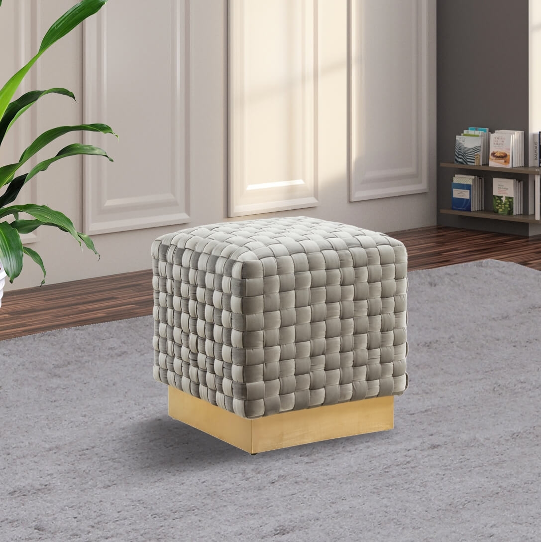 Myrtle Square Weave Ottoman
