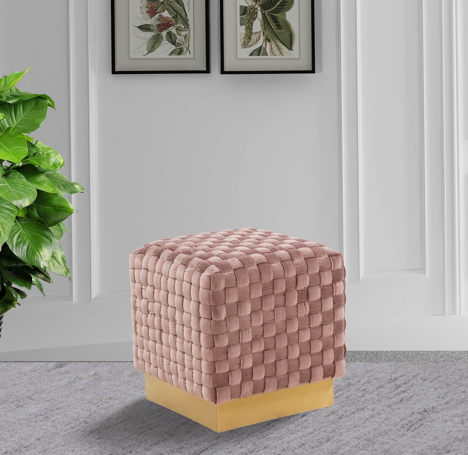Myrtle Square Weave Ottoman