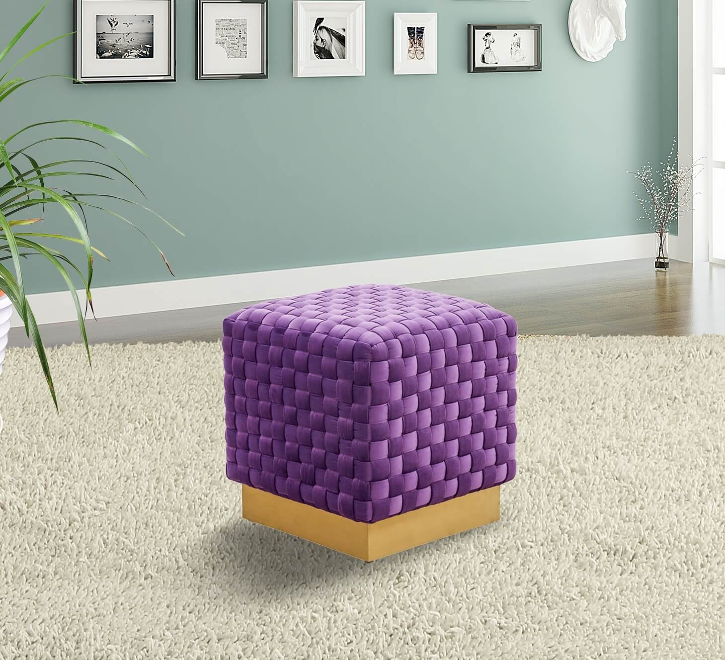 Myrtle Square Weave Ottoman