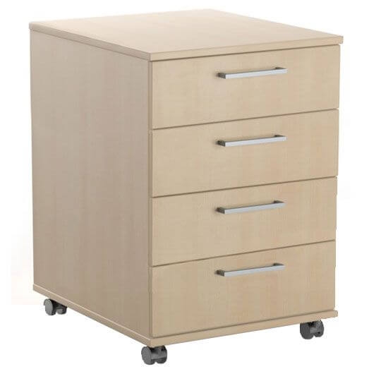 NARBUTAS Optima Mobile Pedestal /4 Foil Wrapped Drawers