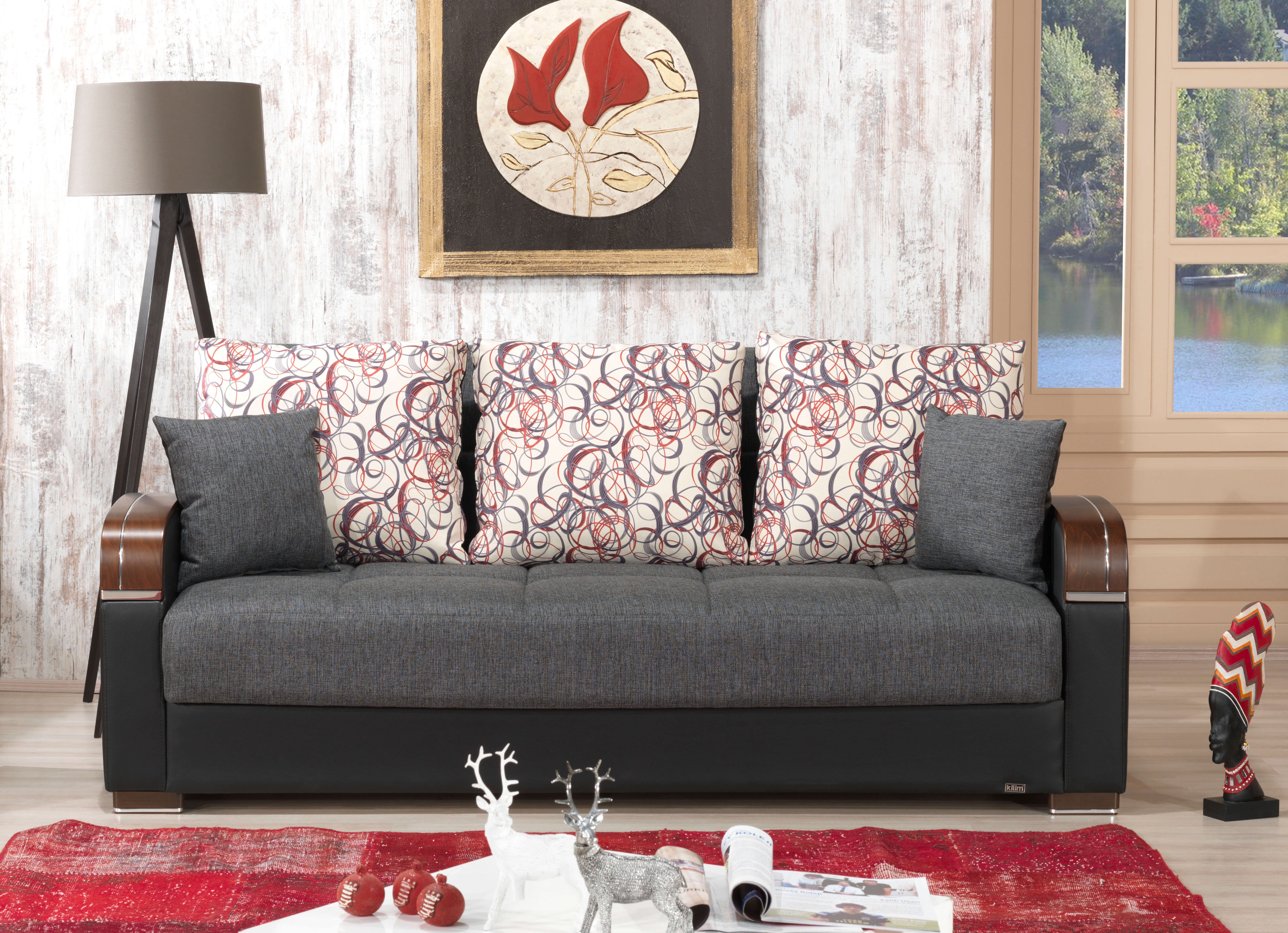Mobimax PU/Fabric Convertible Living Room Set