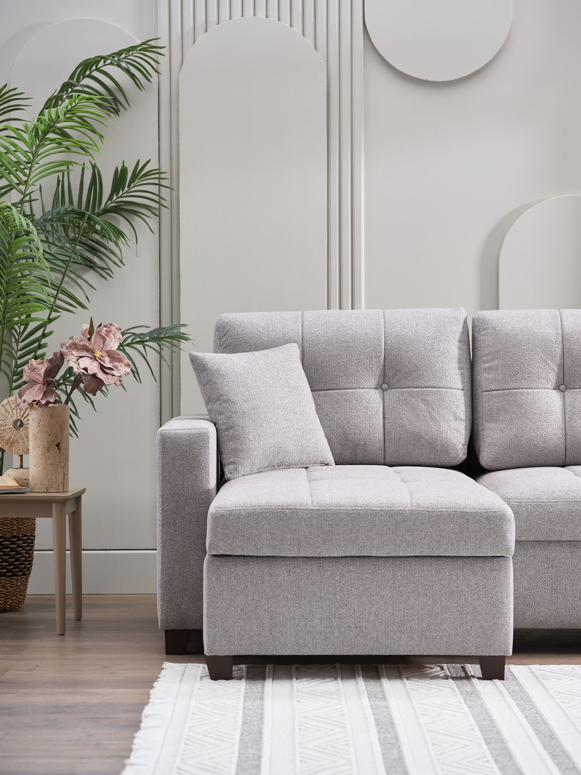 Bellona Mocca Fabric Chaise