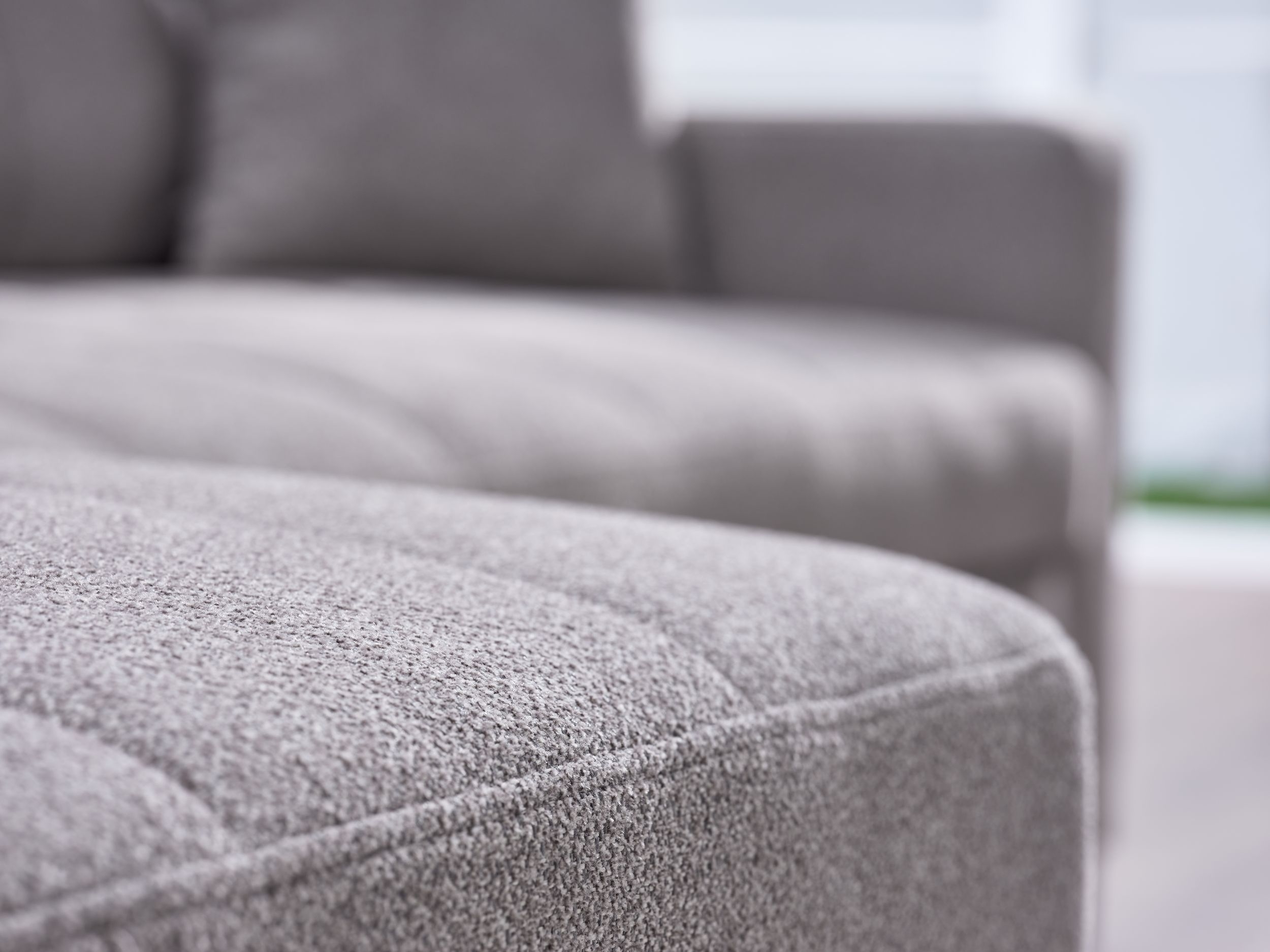 Mocca Fabric White Sofa Seat