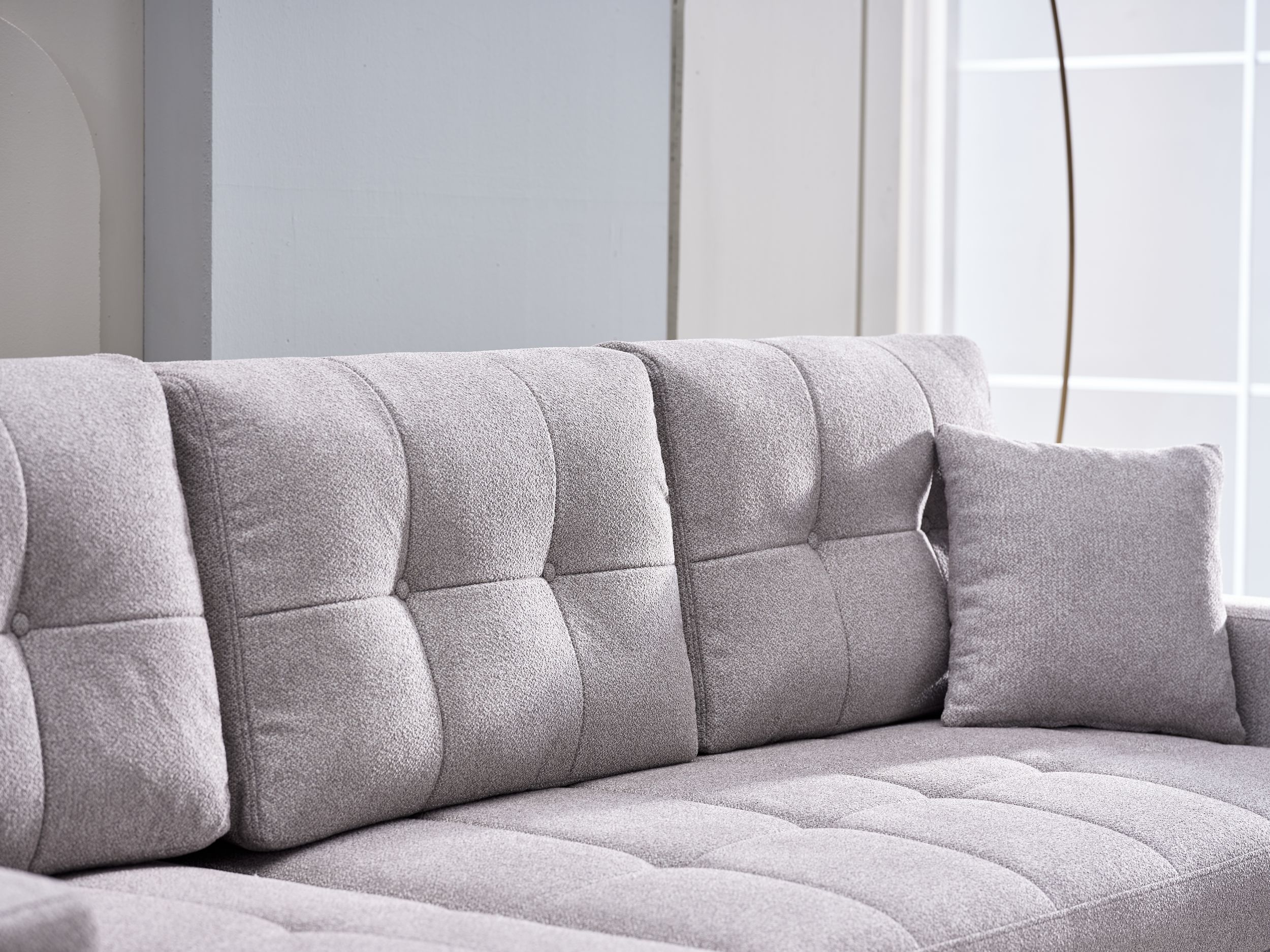 Mocca Fabric Sofa Soft Seat