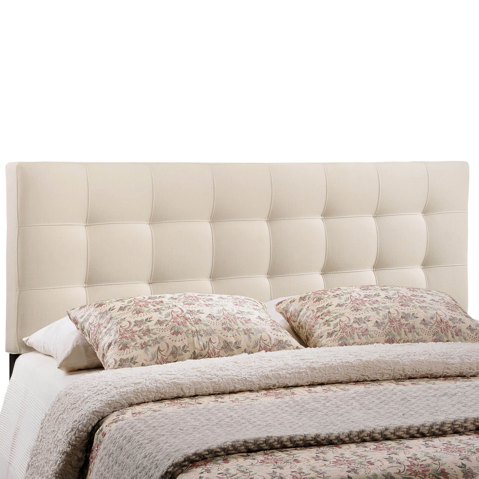 Lily Queen Fabric Headboard, Ivory by Modway Furniture